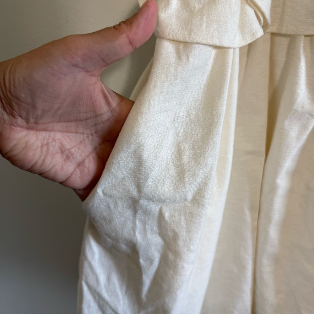 Tularosa Ivory Hillary Ruffle Smocked Mini Dress size Medium - Picture 8 of 12